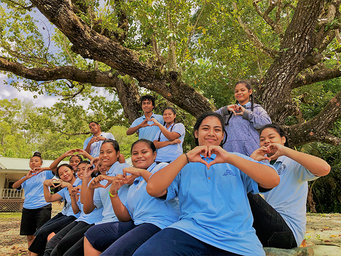 YAP Students by tree